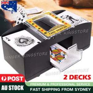 2 Deck Automatic Card Shuffler Poker Cards Shuffling Machine Casino Playing Game